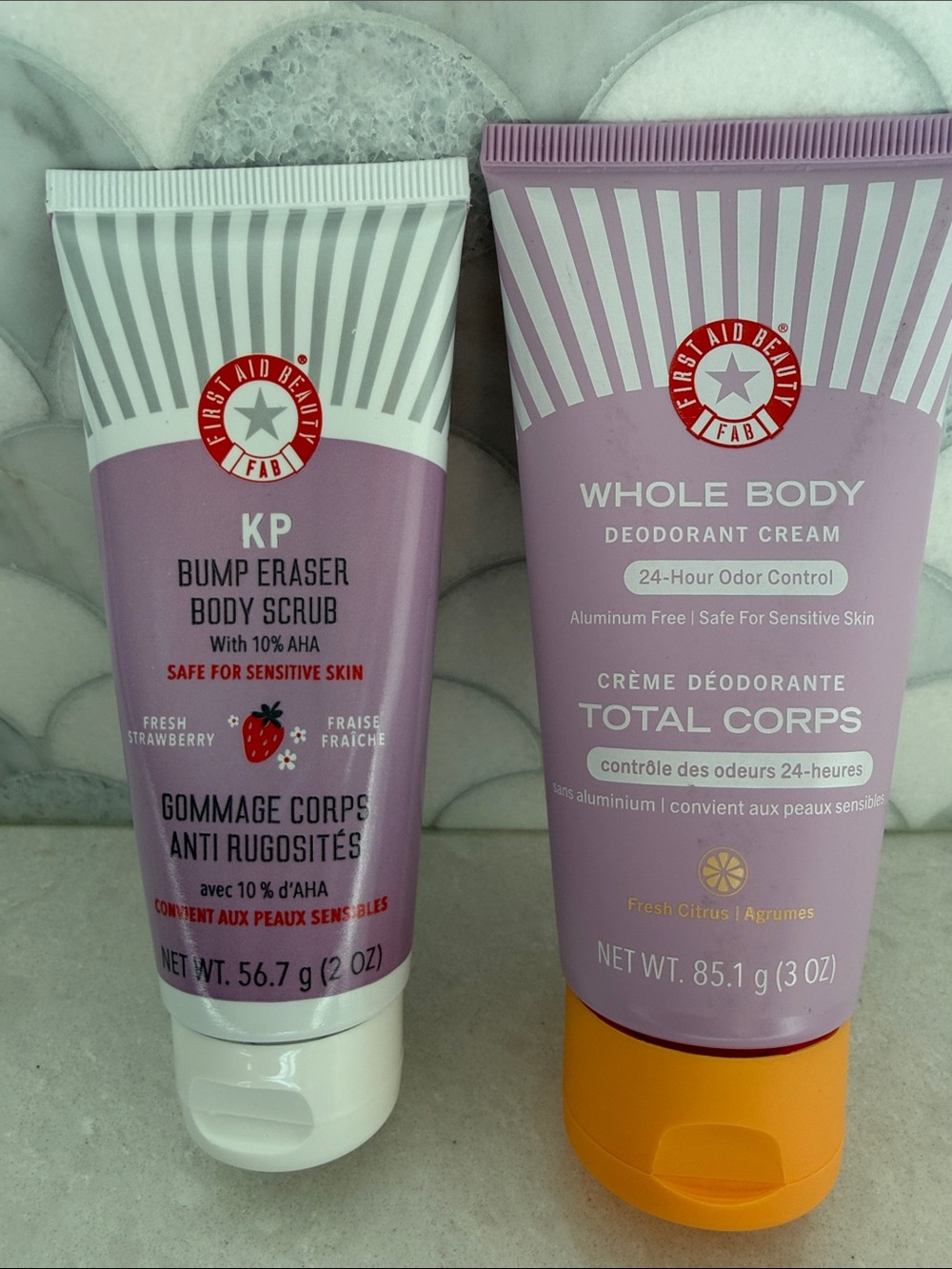 First Aid Beauty Pink KP Bump Eraser Body Scrub & Whole Body Deodorant Cream
